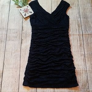 Gorgeous dark navy ( almost black) cocktail dress